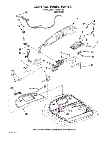 02 - Control Panel Parts parts for Whirlpool Washer WTW7990XG0 from AppliancePartsPros.com