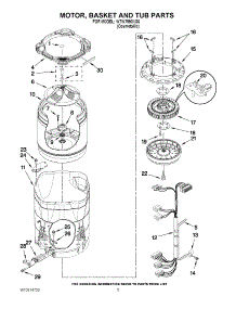 03 - Motor, Basket And Tub Parts parts for Whirlpool Washer WTW7990XG0 from AppliancePartsPros.com