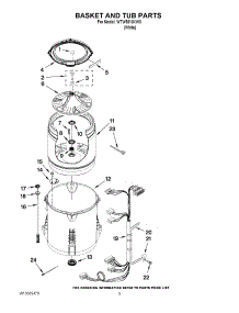 03 - Basket And Tub Parts parts for Whirlpool Washer WTW5610XW0 from AppliancePartsPros.com