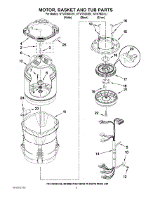 03 - Motor, Basket And Tub Parts parts for Whirlpool Washer WTW7800XW1 from AppliancePartsPros.com