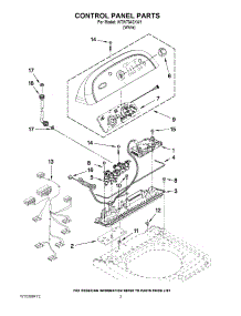 02 - Control Panel Parts parts for Whirlpool Washer WTW7340XW1 from AppliancePartsPros.com