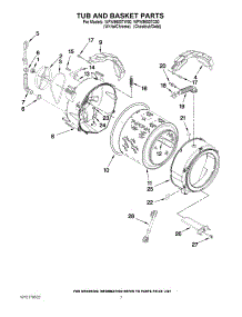 05 - Tub And Basket Parts parts for Whirlpool Washer WFW9500TC00 from AppliancePartsPros.com