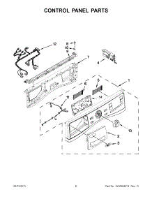03 - Control Panel Parts parts for Whirlpool Washer WFW94HEXW0 from AppliancePartsPros.com