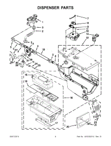 04 - Dispenser Parts parts for Whirlpool Washer WFW97HEXR0 from AppliancePartsPros.com