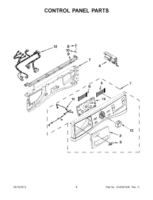 03 - Control Panel Parts parts for Whirlpool Washer WFW95HEXW0 from AppliancePartsPros.com