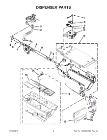 04 - Dispenser Parts parts for Whirlpool Washer WFW95HEXL0 from AppliancePartsPros.com