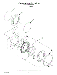 02 - Door And Latch Parts parts for Whirlpool Washer WFW9150WW01 from AppliancePartsPros.com