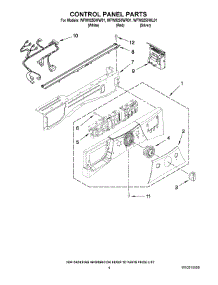 03 - Control Panel Parts parts for Whirlpool Washer WFW9250WW01 from AppliancePartsPros.com