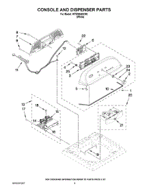 02 - Console And Dispenser Parts parts for Whirlpool Washer WTW5640XW0 from AppliancePartsPros.com