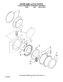 02 - Door And Latch Parts parts for Whirlpool Washer WFW9750WR01 from AppliancePartsPros.com