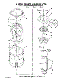 03 - Motor, Basket And Tub Parts parts for Whirlpool Washer WTW7800XL0 from AppliancePartsPros.com