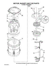 03 - Motor, Basket And Tub Parts parts for Whirlpool Washer WTW7340XW0 from AppliancePartsPros.com