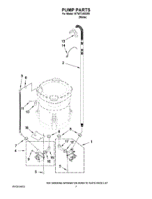 04 - Pump Parts parts for Whirlpool Washer WTW7340XW0 from AppliancePartsPros.com
