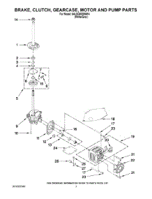 04 - Brake, Clutch, Gearcase, Motor And Pump Parts parts for Whirlpool Washer 6ALSQ8000MW4 from AppliancePartsPros.com