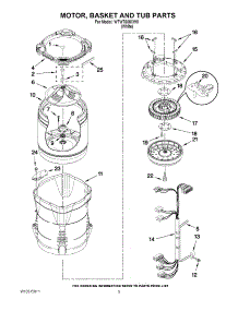 03 - Motor, Basket And Tub Parts parts for Whirlpool Washer WTW7600XW0 from AppliancePartsPros.com