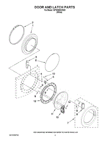 02 - Door And Latch Parts parts for Whirlpool Washer WFW9050XW00 from AppliancePartsPros.com