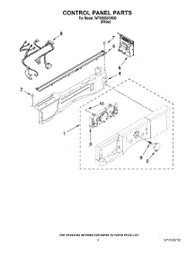 03 - Control Panel Parts parts for Whirlpool Washer WFW9050XW00 from AppliancePartsPros.com