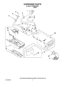 04 - Dispenser Parts parts for Whirlpool Washer WFW9050XW00 from AppliancePartsPros.com