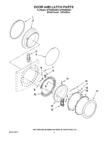 02 - Door And Latch Parts parts for Whirlpool Washer WFW9400SZ04 from AppliancePartsPros.com