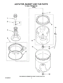 03 - Agitator, Basket And Tub Parts parts for Whirlpool Washer 7MWT96007XQ0 from AppliancePartsPros.com