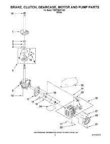 05 - Brake, Clutch, Gearcase, Motor And Pump Parts parts for Whirlpool Washer 7MWT96007XQ0 from AppliancePartsPros.com