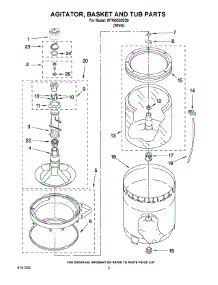 03 - Agitator Basket And Tub Parts parts for Whirlpool Washer WTW5530SQ0 from AppliancePartsPros.com