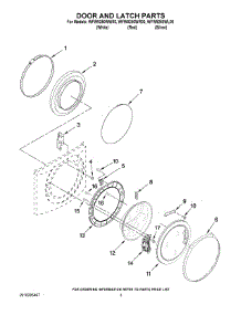 02 - Door And Latch Parts parts for Whirlpool Washer WFW9250WL00 from AppliancePartsPros.com