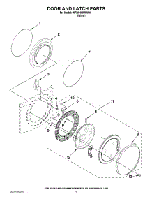 02 - Door And Latch Parts parts for Whirlpool Washer WFW9150WW00 from AppliancePartsPros.com