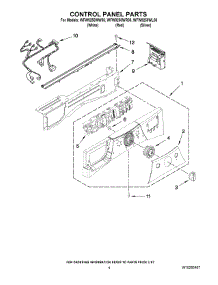 03 - Control Panel Parts parts for Whirlpool Washer WFW9250WW00 from AppliancePartsPros.com