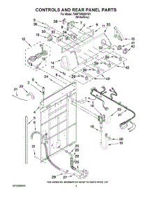 02 - Controls And Rear Panel Parts parts for Whirlpool Washer 7MWT99920VW1 from AppliancePartsPros.com