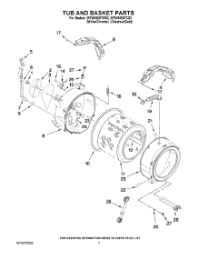 05 - Tub And Basket Parts parts for Whirlpool Washer WFW9500TW03 from AppliancePartsPros.com