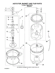 03 - Agitator, Basket And Tub Parts parts for Whirlpool Washer 7MWC87730TM1 from AppliancePartsPros.com