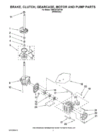 04 - Brake, Clutch, Gearcase, Motor And Pump Parts parts for Whirlpool Washer 7MWC87730TM1 from AppliancePartsPros.com