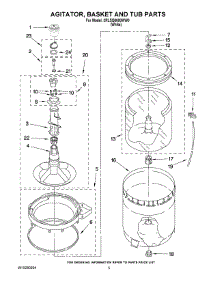 03 - Agitator, Basket And Tub Parts parts for Whirlpool Washer 3RLSQ8600WW0 from AppliancePartsPros.com