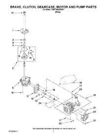 04 - Brake, Clutch, Gearcase, Motor And Pump Parts parts for Whirlpool Washer 7MWT98825WW1 from AppliancePartsPros.com