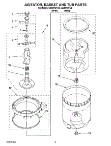05 - Agitator, Basket And Tub Parts parts for Whirlpool Washer CAM2752TQ0 from AppliancePartsPros.com