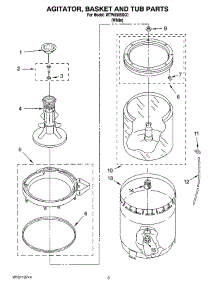 03 - Agitator, Basket And Tub Parts parts for Whirlpool Washer WTW5505SQ1 from AppliancePartsPros.com
