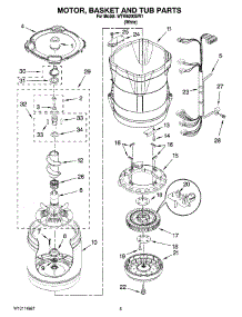 03 - Motor, Basket And Tub Parts parts for Whirlpool Washer WTW6200SW1 from AppliancePartsPros.com