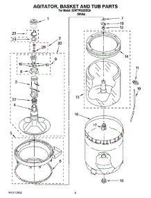03 - Agitator, Basket And Tub Parts parts for Whirlpool Washer 3SWTW5205SQ0 from AppliancePartsPros.com
