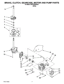 04 - Brake, Clutch, Gearcase, Motor And Pump Parts parts for Whirlpool Washer 3SWTW5205SQ0 from AppliancePartsPros.com