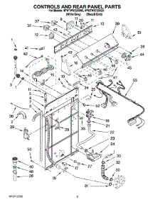 02 - Controls And Rear Panel Parts parts for Whirlpool Washer 4PWTW5725SW0 from AppliancePartsPros.com