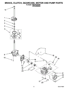 05 - Brake, Clutch, Gearcase, Motor And Pump Parts parts for Whirlpool Washer 7MWD87600SM0 from AppliancePartsPros.com