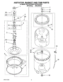 03 - Agitator, Basket And Tub Parts parts for Whirlpool Washer 4PWTW5725SW0 from AppliancePartsPros.com