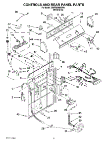 02 - Controls And Rear Panel Parts parts for Whirlpool Washer 3XWTW5905SW0 from AppliancePartsPros.com