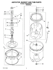 03 - Agitator, Basket And Tub Parts parts for Whirlpool Washer 3XWTW5905SW0 from AppliancePartsPros.com
