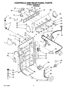 02 - Controls And Rear Panel Parts parts for Whirlpool Washer 8TLSQ9545LW1 from AppliancePartsPros.com