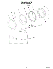 03 - Door Parts parts for Whirlpool Washer LHW0050PQ3 from AppliancePartsPros.com