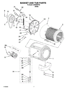 05 - Basket And Tub Parts parts for Whirlpool Washer LHW0050PQ3 from AppliancePartsPros.com