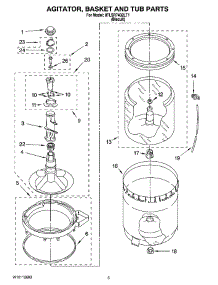 03 - Agitator, Basket And Tub Parts parts for Whirlpool Washer 8TLSR7432LT1 from AppliancePartsPros.com