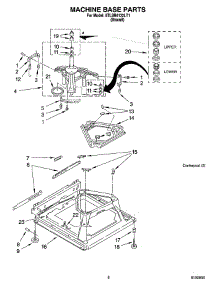 05 - Machine Base Parts parts for Whirlpool Washer 8TLSR6132LT1 from AppliancePartsPros.com